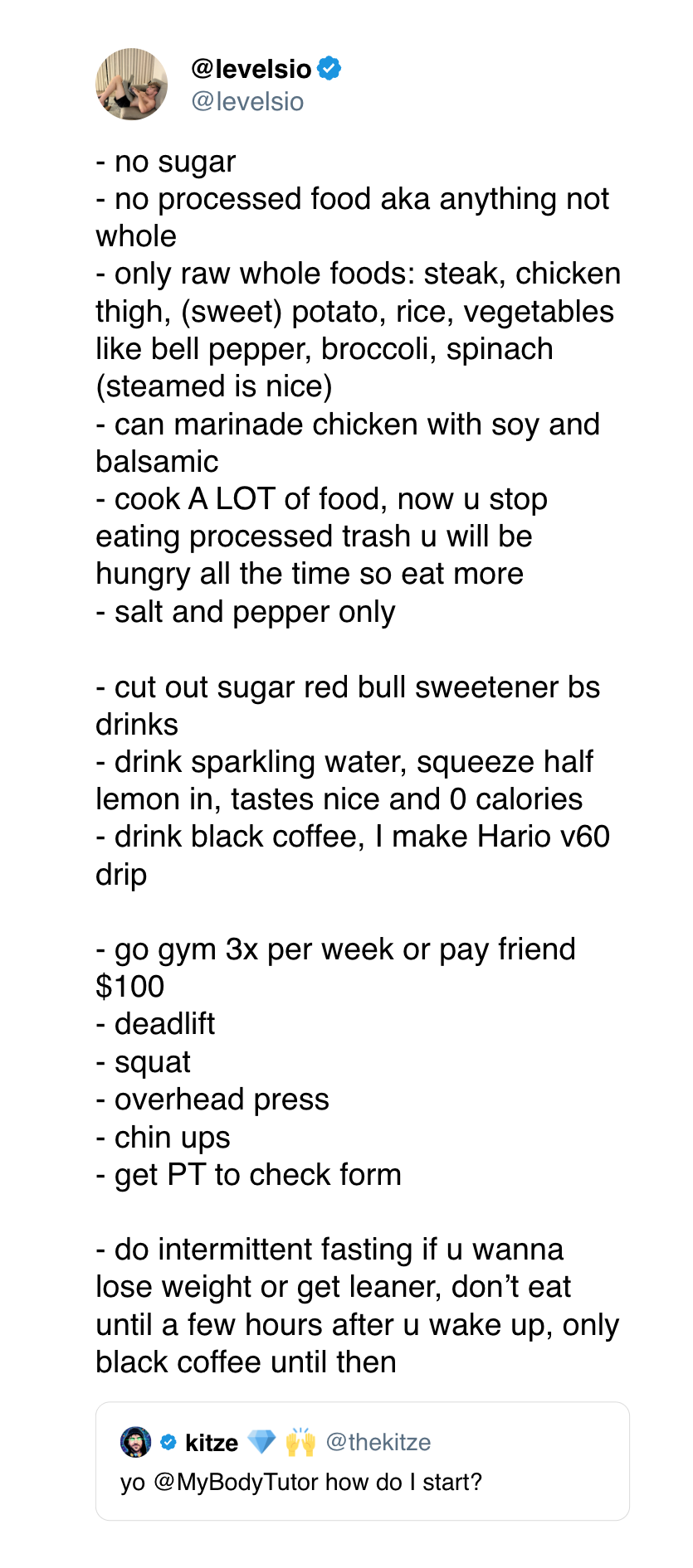 Tweet about Clean Eating