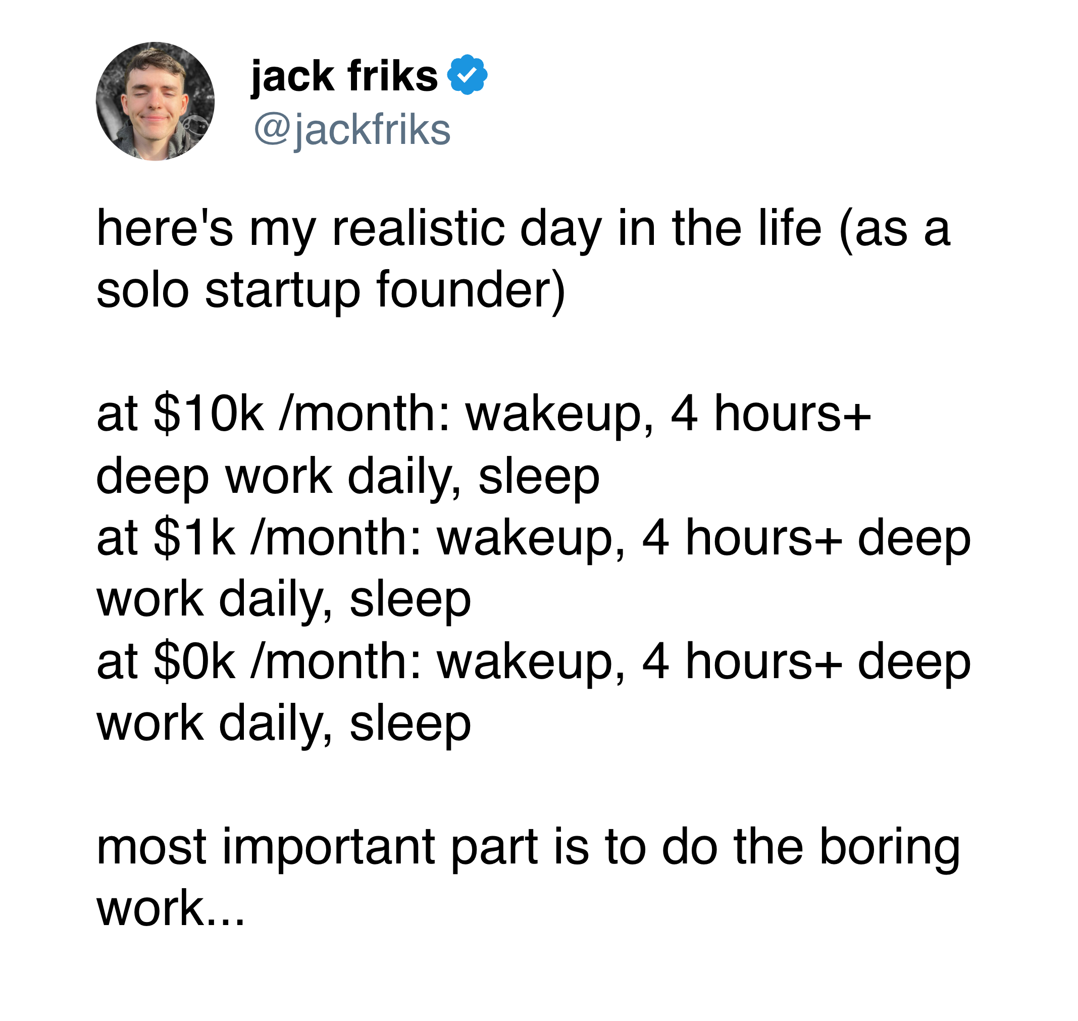 Tweet about Deep Work