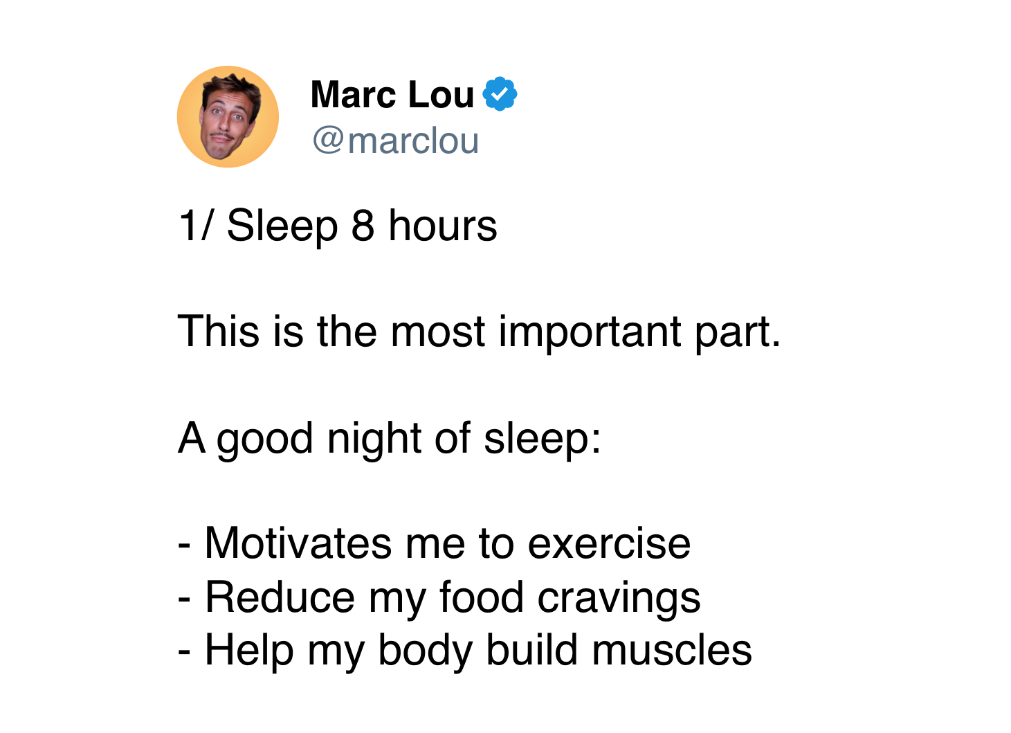 Tweet about Sleep Well